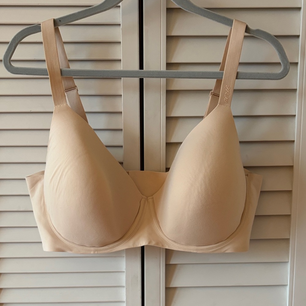 Aerie SMOOTHEZ Full Coverage Lightly Lined Bra, Dawn Light Tan, 40DD